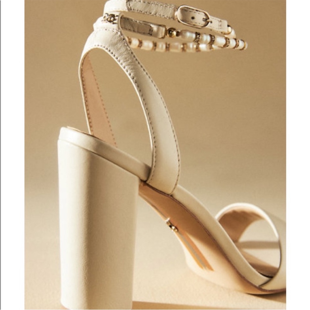 Sam Edelman for BHLDN Freshwater Pearl Cream Heels - Picture 3 of 8